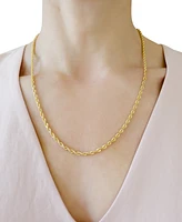 Sparkle Rope Link 22" Chain Necklace (3mm) in 14k Gold