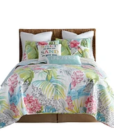 Levtex Kalani Tropical Motif Reversible -Pc. Quilt Set