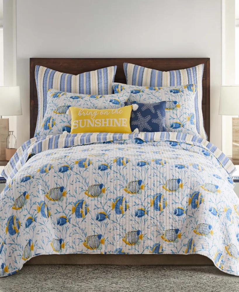 Levtex Tropical Sea Reversible -Pc. Quilt Set