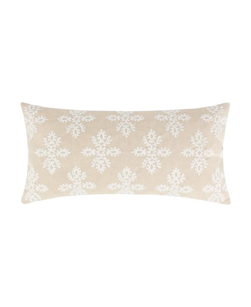 Levtex Assisi Embroidered Decorative Pillow, 24" x 12"