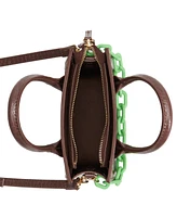 Like Dreams Kenzie Chain Croc Faux Leather Mini Crossbody Bag