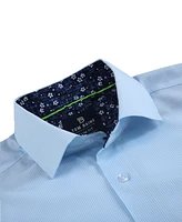 Tom Baine Men's Slim Fit Short Sleeve Performance Stretch Button Down Dress Shirt