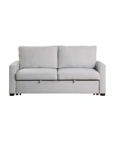White Label Aragon 77" Convertible Studio Sofa with Pull-Out Bed