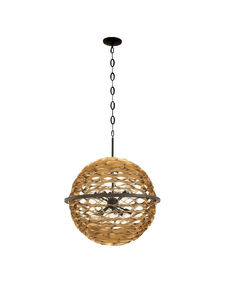 Savoy House Ventura -Light Pendant in Matte Black and Gold