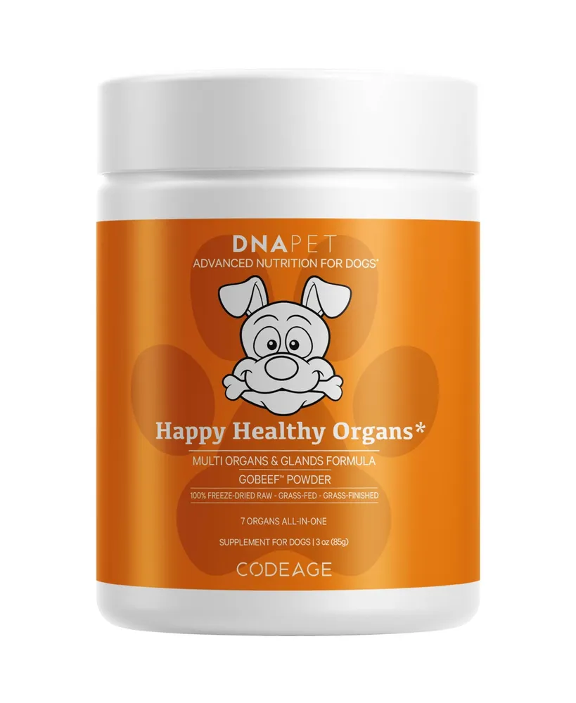 Codeage Dna Pet Happy Healthy Organs & Glands Supplement for Dogs, Multi-Organ Powder, Canine Vitamins, 3 oz