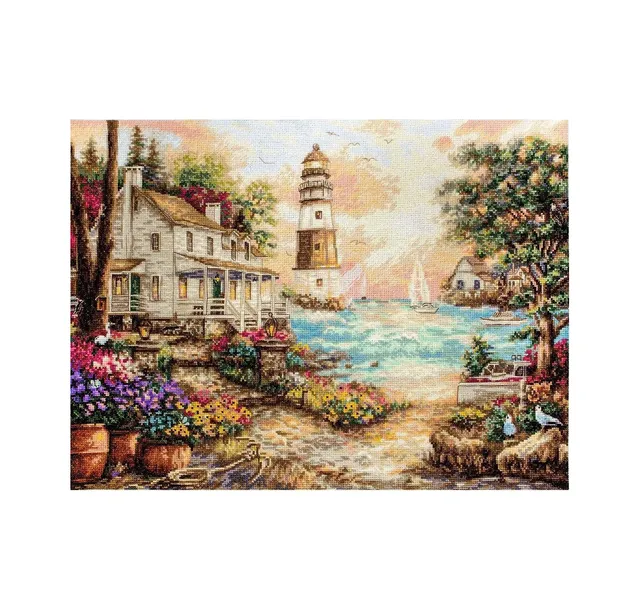 LetiStitch Counted Cross Stitch Kit Cottage by the sea Leti962