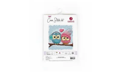 Luca-s Two Cute Owls B1400L Counted Cross-Stitch Kit - Assorted Pre
