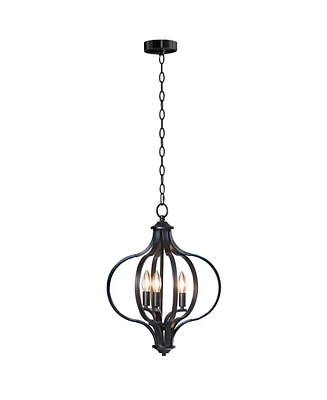 Hampton Hill Nava 3-Light Metal Chandelier with Adjustable Chain