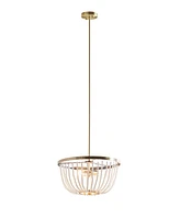 Hampton Hill Melrose 2-Light Beaded Chandelier - Antique