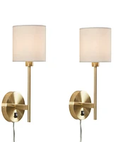 510 Design Conway Metal Wall Sconce with Cylinder Shade, Set Of 2