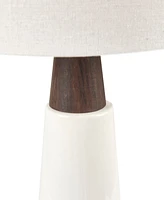 Ink+Ivy Tristan Ceramic with Wood Table Lamp