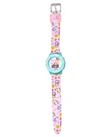 Accutime Girl's Jojo Siwa Multi Color Silicone Strap Watch 35mm Set