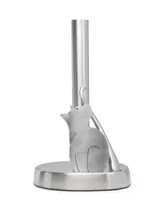 Meow Small Size Paper Towel Holder - Silver