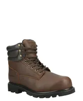 RefrigiWear Men s Classic Brown Leather Composite Toe Work Boots - Durable, Comfortable, and Safe for Tough Jobs