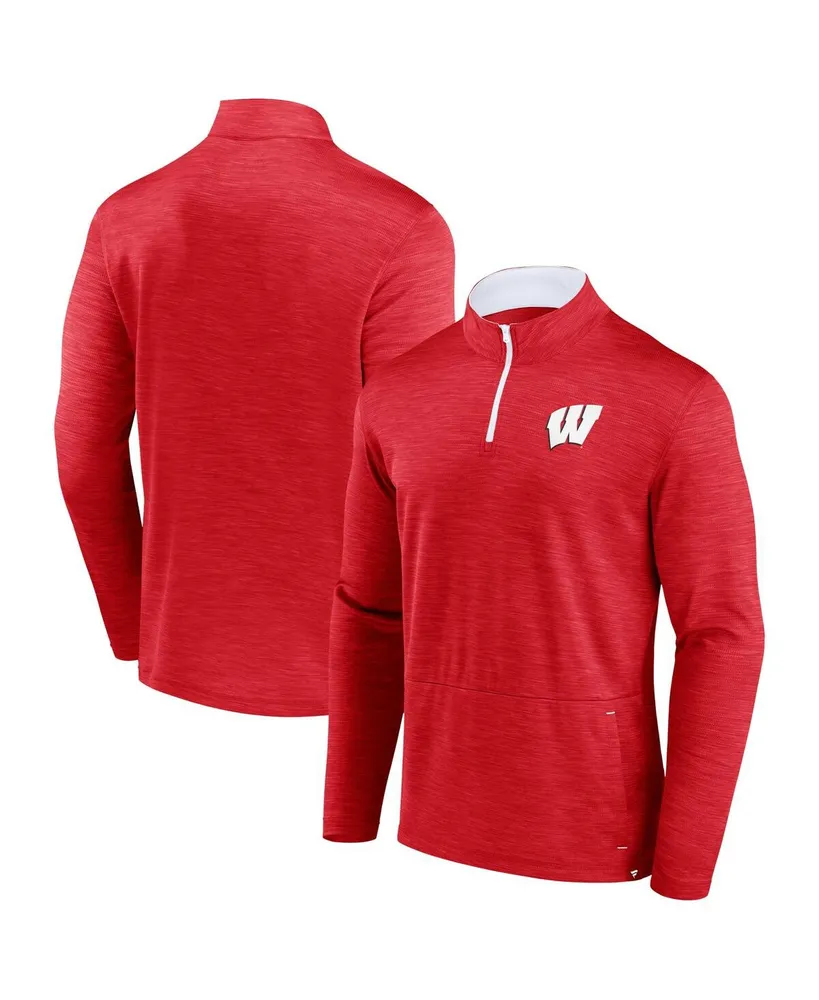 Men's Fanatics Red Wisconsin Badgers Classic Homefield Quarter-Zip Top