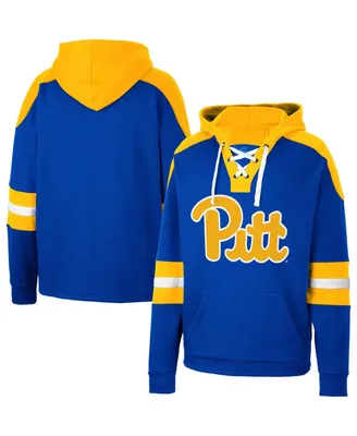 Men's Colosseum Royal Pitt Panthers Lace-Up 4.0 Pullover Hoodie