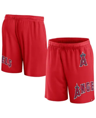 Men's Fanatics Red Los Angeles Angels Clincher Mesh Shorts