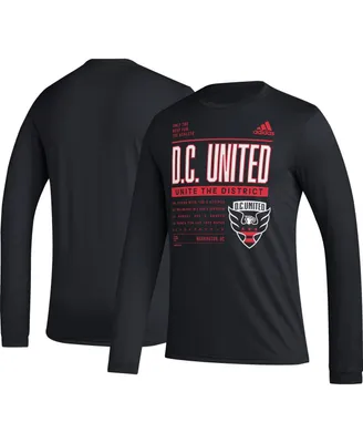 Men's adidas Black D.c. United Club Dna Long Sleeve T-shirt