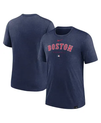 Men's Nike Heather Navy Boston Red Sox Authentic Collection Early Work Tri-Blend Performance T-shirt