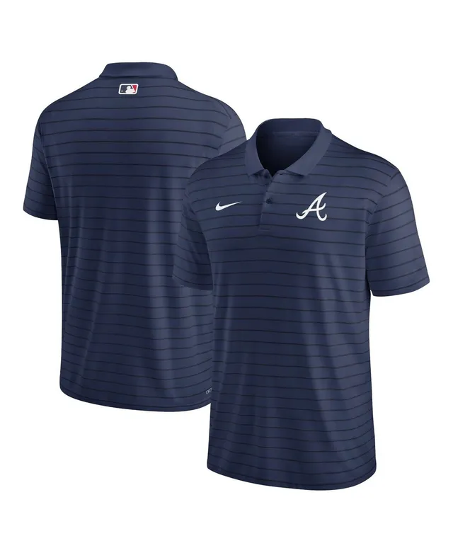 Men's Atlanta Braves Reyn Spooner Navy Cooperstown Collection Puamana Print  Polo