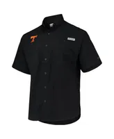 Men's Columbia Black Tennessee Volunteers Pfg Tamiami Omni-Shade Button-Down Shirt