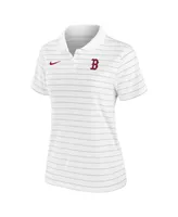 Women's Nike White Boston Red Sox Authentic Collection Victory Performance Polo Shirt