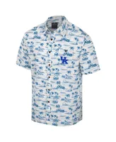 Men's Colosseum White Kentucky Wildcats Spontaneous is Romantic Camp Button-Up Shirt