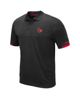 Men's Colosseum Black Louisville Cardinals Big and Tall Santry Polo Shirt