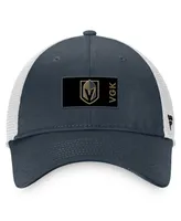 Men's Fanatics Charcoal, White Vegas Golden Knights Authentic Pro Rink Trucker Snapback Hat