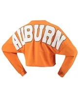 Women's Orange Auburn Tigers Laurels Crop Long Sleeve T-shirt