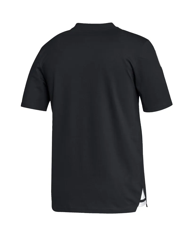 Men's adidas Black San Jose Earthquakes Henley Aeroready Polo Shirt
