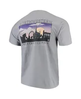 Men's Gray Northwestern Wildcats Comfort Colors Campus Scenery T-shirt