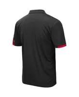 Men's Colosseum Black Louisville Cardinals Big and Tall Santry Polo Shirt