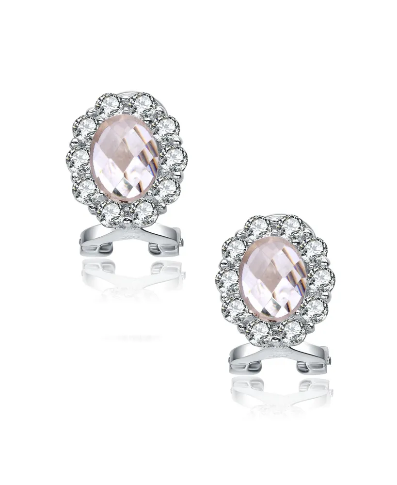 Genevive C.z. Sterling Silver Cubic Zirconia Celebrity-inspired Stud Earrings