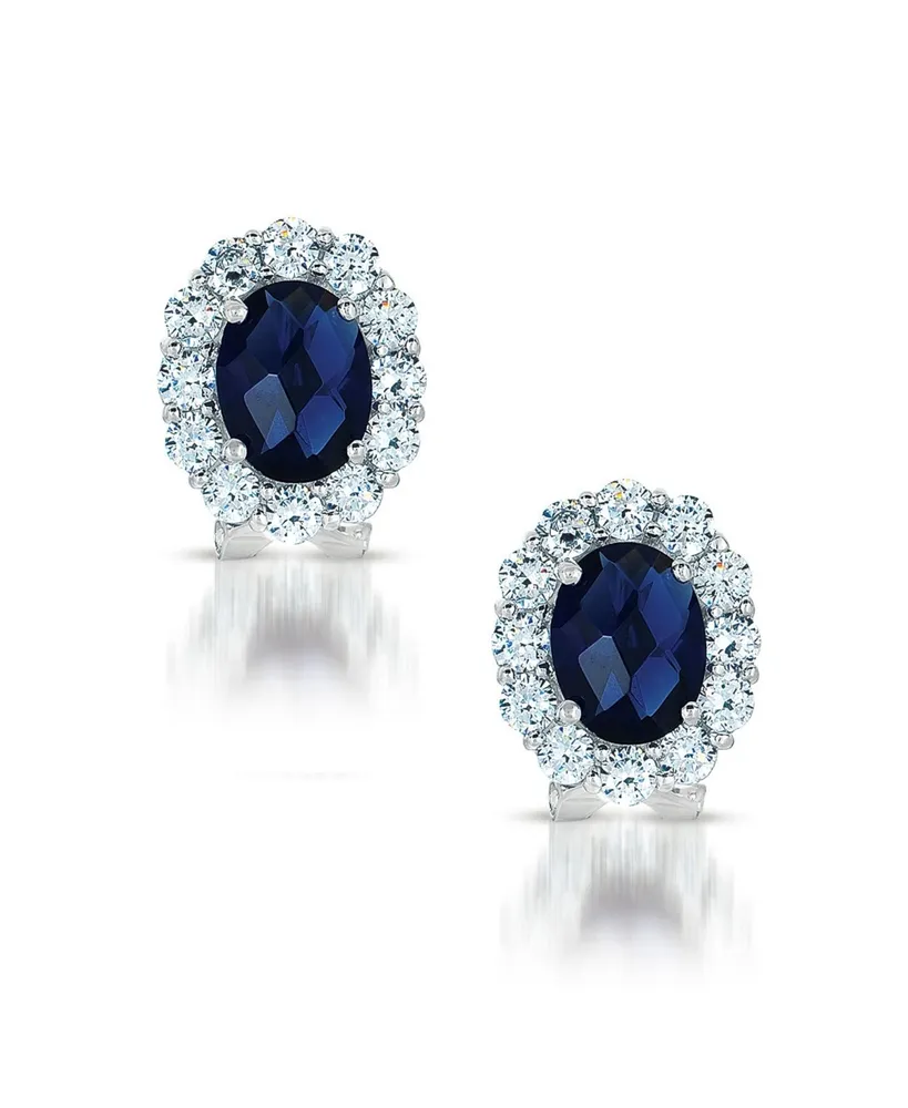 Genevive C.z. Sterling Silver Cubic Zirconia Celebrity-inspired Stud Earrings