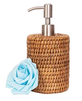 Artifacts Rattan Stainless Steel Polished Finish Soap Pump Dispenser