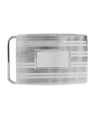 Trafalgar Men's 30mm Engine Turned Rhodium Compression Belt Buckle