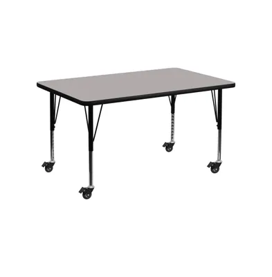 Emma+Oliver Mobile 30X48 Rectangle Hp Laminate Preschool Activity Table