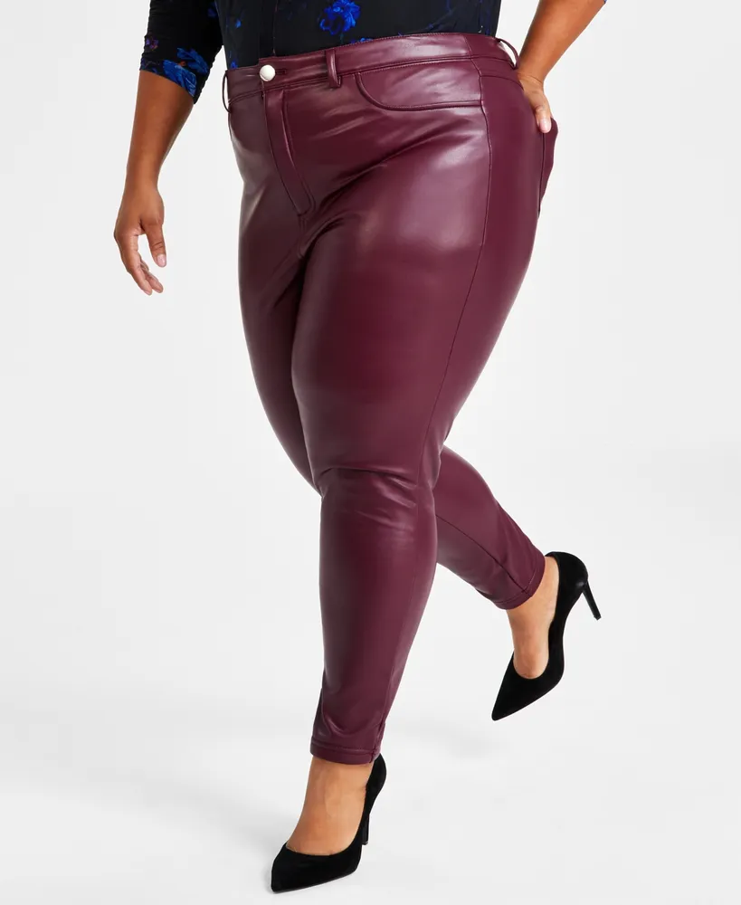 As Is Legacy Faux Leather Petite Length Leggings 