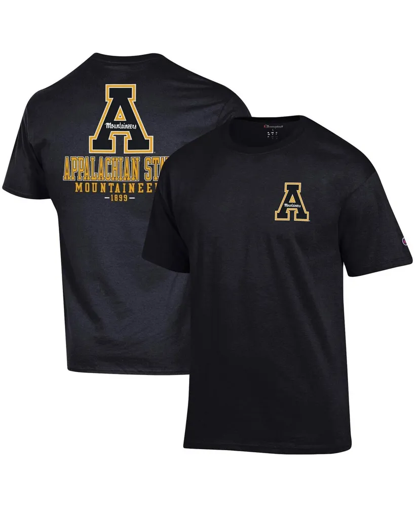 Men's Champion Black Appalachian State Mountaineers Stack 2-Hit T-shirt