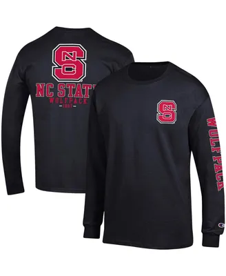 Men's Champion Black Nc State Wolfpack Team Stack Long Sleeve T-shirt