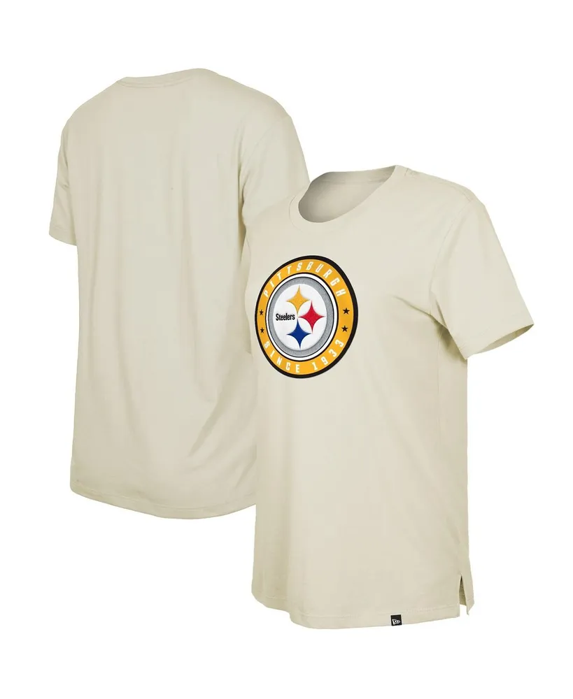 Lids Pittsburgh Steelers New Era Women's Slub T-Shirt with Front Twist Knot  - Black