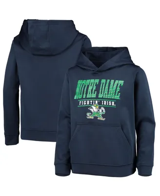 Big Boys and Girls Navy Notre Dame Fighting Irish Fast Pullover Hoodie