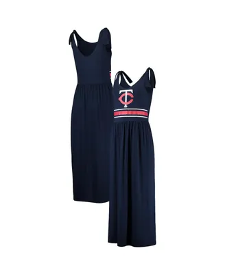 Women's G-iii 4Her by Carl Banks Navy Minnesota Twins Game Over Maxi Dress