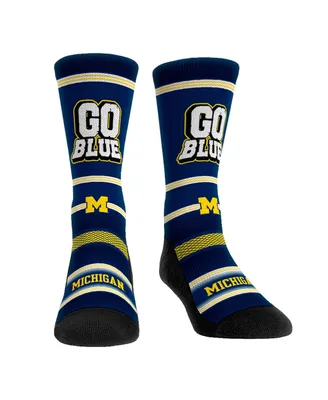 Men's and Women's Rock 'Em Socks Michigan Wolverines Team Slogan Crew