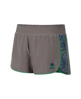 Women's Colosseum Gray, Navy Notre Dame Fighting Irish Pamela Lined Shorts