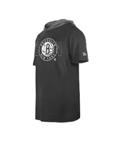 Men's New Era Black Brooklyn Nets Active Hoodie T-shirt