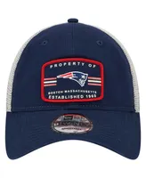Men's New Era Navy New England Patriots Property Trucker 9TWENTY Snapback Hat