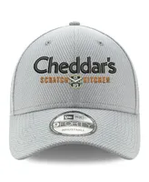 Men's New Era Gray Kyle Busch 9FORTY Cheddar's Snapback Adjustable Hat