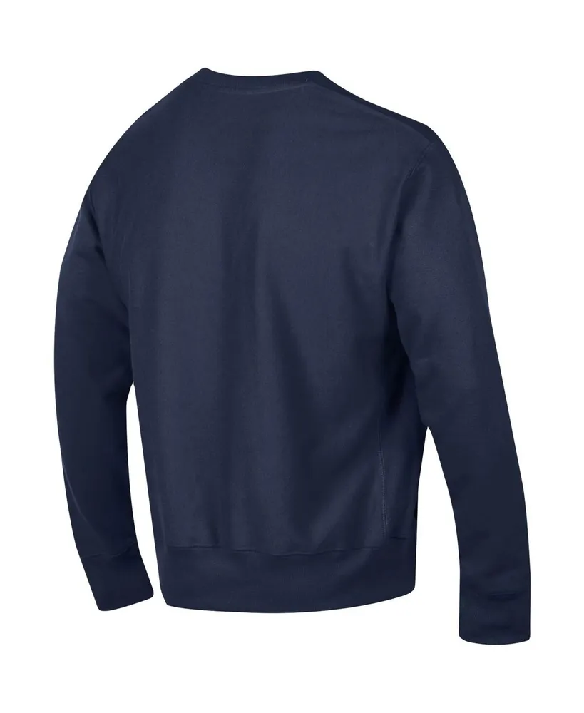 Men's Champion Navy Auburn Tigers Arch Reverse Weave Pullover Sweatshirt